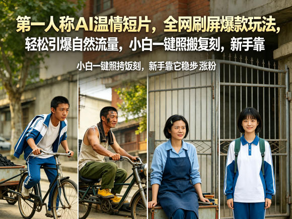 第一人称AI温情短片,全网刷屏爆款玩法,轻松引爆自然流量,小白一键照搬复刻,新手靠它稳步涨粉云学当下-创业资源网-知予轻创网-资源整合-互联网创业课程云学当下