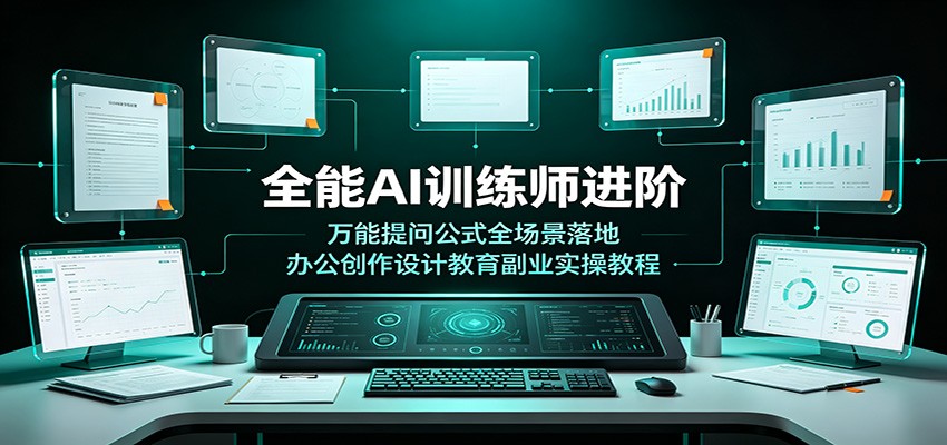 全能AI训练师进阶：万能提问公式全场景落地，办公创作设计教育副业实操教程云学当下-创业资源网-知予轻创网-资源整合-互联网创业课程云学当下
