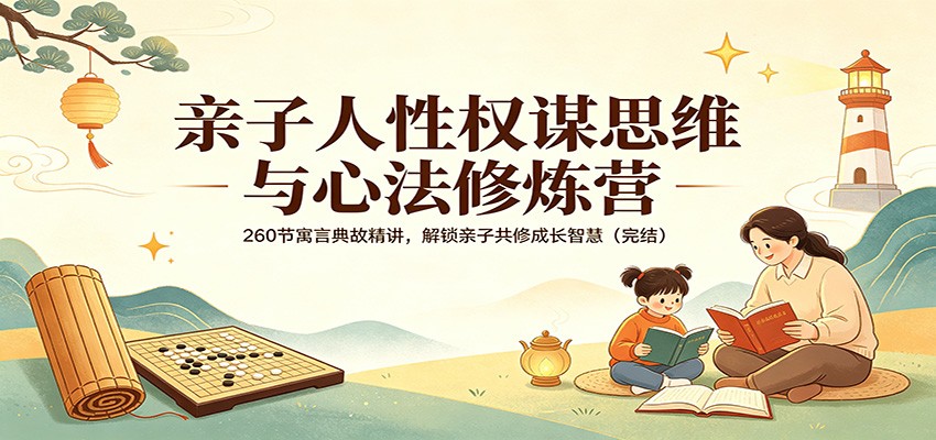 亲子人性权谋思维与心法修炼营：260节寓言典故精讲，解锁亲子共修成长智慧(完结)云学当下-创业资源网-知予轻创网-资源整合-互联网创业课程云学当下