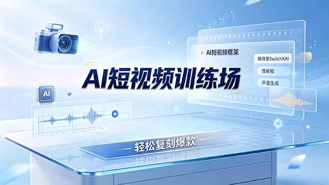 老陈AI短视频训练场：AI短视频框架+换背景SwitchXAI+首尾帧+声音生成，轻松复刻爆款云学当下-创业资源网-知予轻创网-资源整合-互联网创业课程云学当下