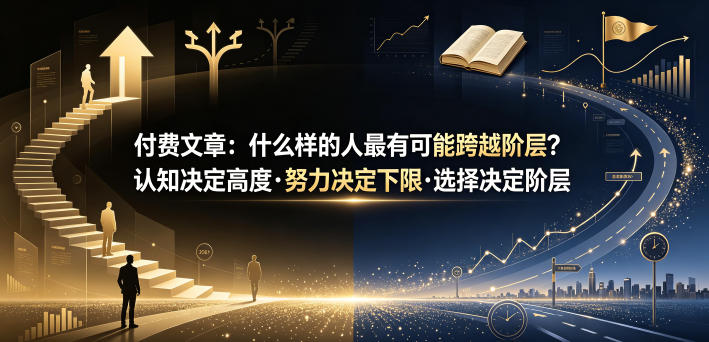 付费文章：什么样的人最有可能跨越阶层？认知决定高度·努力决定下限·选择决定阶层云学当下-创业资源网-知予轻创网-资源整合-互联网创业课程云学当下