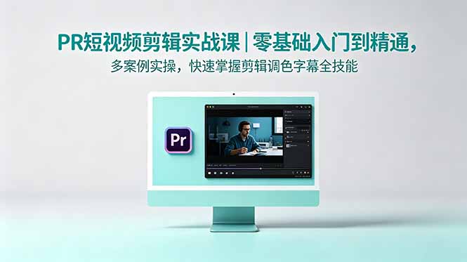 PR短视频剪辑实战课|零基础入门到精通,多案例实操,快速掌握剪辑调色字幕全技能云学当下-创业资源网-知予轻创网-资源整合-互联网创业课程云学当下