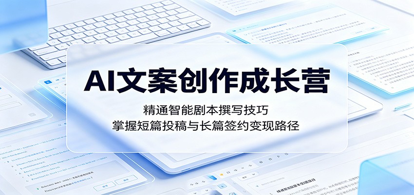 AI文案创作成长营：精通智能剧本撰写技巧，掌握短篇投稿与长篇签约变现路径云学当下-创业资源网-知予轻创网-资源整合-互联网创业课程云学当下