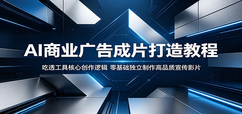 AI商业广告成片打造教程:吃透工具核心创作逻辑,零基础独立制作高品质宣传影片云学当下-创业资源网-知予轻创网-资源整合-互联网创业课程云学当下