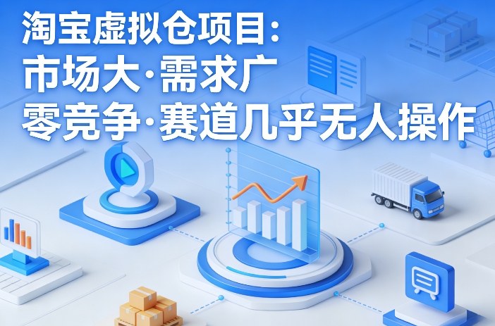 淘宝虚拟仓项目，市场大，需求广，零竞争，赛道几乎没人操作(更新0410)云学当下-创业资源网-知予轻创网-资源整合-互联网创业课程云学当下