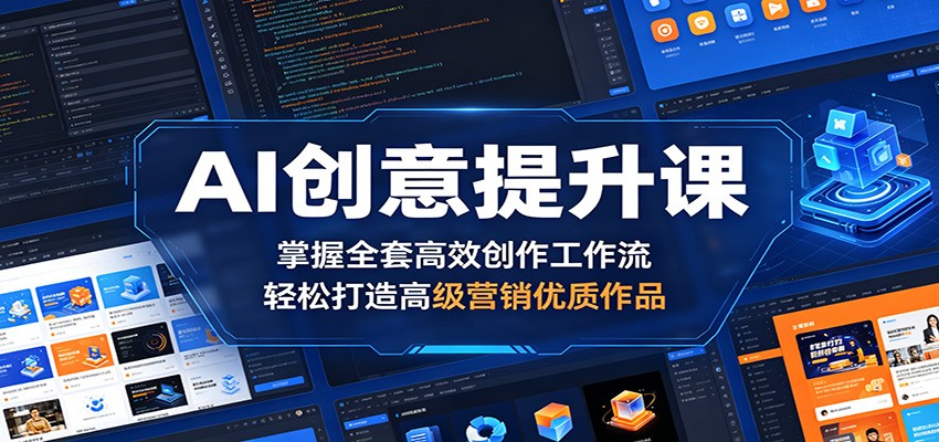 AI创意提升课：掌握全套高效创作工作流，轻松打造高级营销优质作品云学当下-创业资源网-知予轻创网-资源整合-互联网创业课程云学当下
