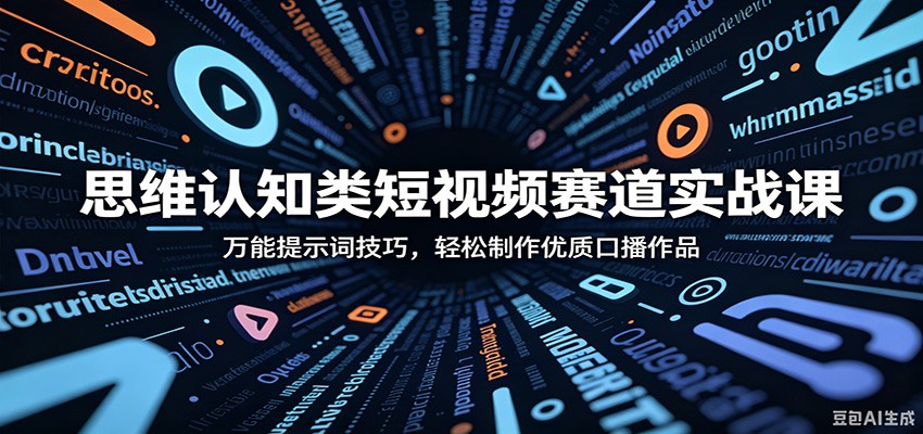 思维认知类短视频赛道实战课:万能提示词技巧,轻松制作优质口播作品云学当下-创业资源网-知予轻创网-资源整合-互联网创业课程云学当下