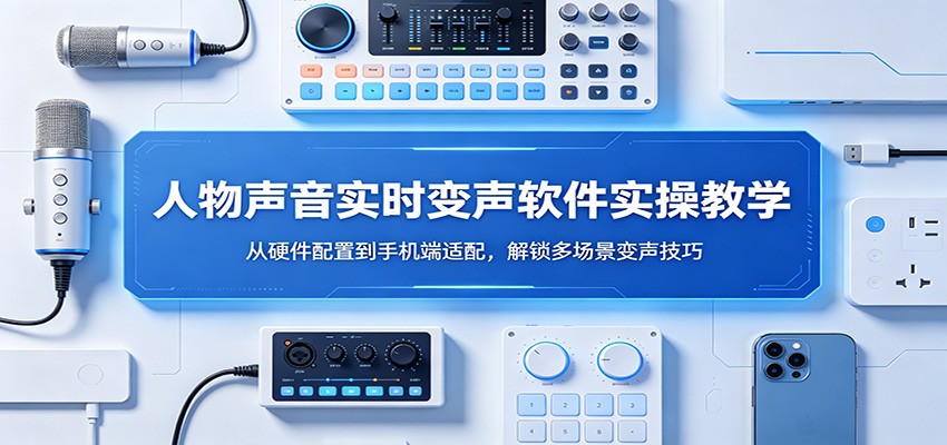 人物声音实时变声软件实操教学：从硬件配置到手机端适配，解锁多场景变声技巧云学当下-创业资源网-知予轻创网-资源整合-互联网创业课程云学当下