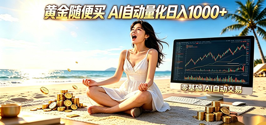 黄金随便买？AI自动外汇量化交易 在家当皇帝 日入1000+云学当下-创业资源网-知予轻创网-资源整合-互联网创业课程云学当下