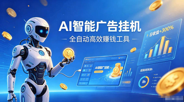 AI智能广告挂G，在家自动賺收益，全程无需人工操作、不用直播、不用拉人【揭秘】云学当下-创业资源网-知予轻创网-资源整合-互联网创业课程云学当下