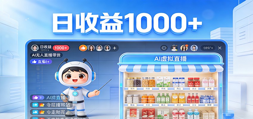 不用露脸不用说话，24小时自动卖货赚钱，全天自动直播，收益看得见-云学当下