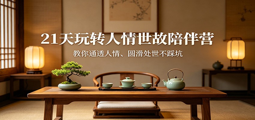 21天玩转人情世故陪伴营：教你通透人情、圆滑处世不踩坑云学当下-创业资源网-知予轻创网-资源整合-互联网创业课程云学当下