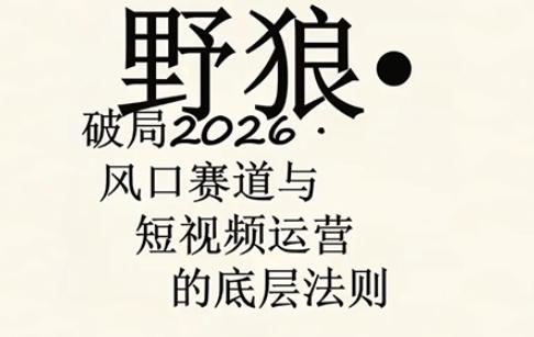 野狼团队·多平台实操运营课，覆盖AI口播、服装、好物、漫剪等热门玩法(更新4月)云学当下-创业资源网-知予轻创网-资源整合-互联网创业课程云学当下