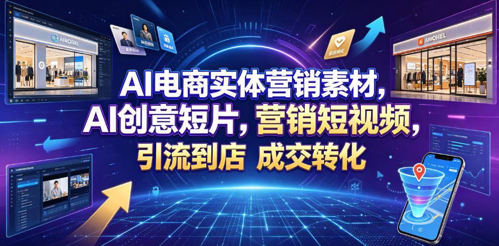 AI电商实体营销素材，AI创意短片，高效打造营销短视频，轻松引流到店，稳定提升门店客流与成交转化云学当下-创业资源网-知予轻创网-资源整合-互联网创业课程云学当下