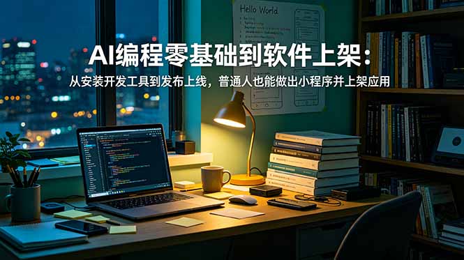 AI编程零基础到软件上架：从安装开发工具到发布上线，普通人也能做出小程序并上架应用商店云学当下-创业资源网-知予轻创网-资源整合-互联网创业课程云学当下