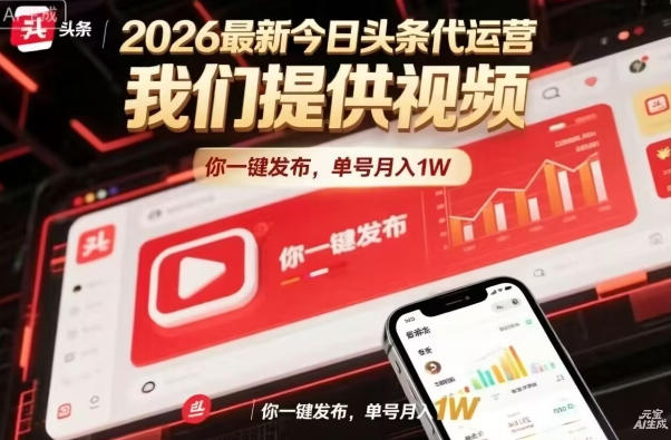今日头条躺賺模式，你9我1，操作简单，一键发布，单机日入数百，长期合作【揭秘】云学当下-创业资源网-知予轻创网-资源整合-互联网创业课程云学当下