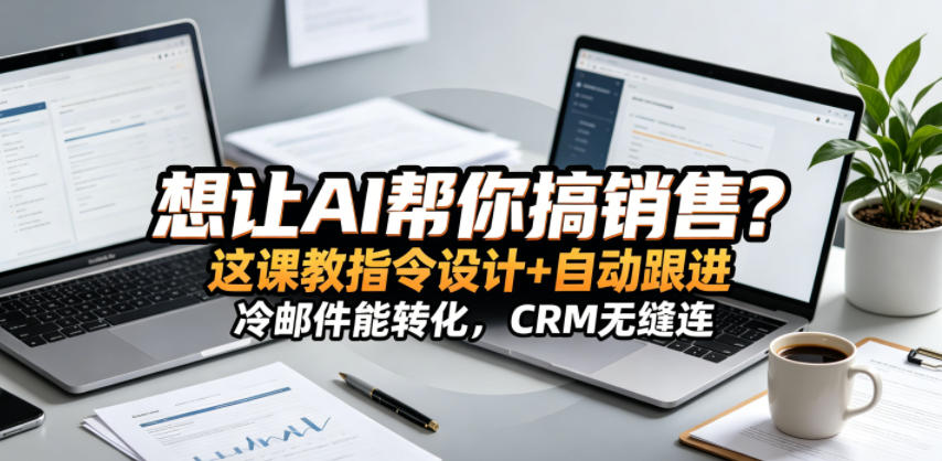想让AI帮你搞销售？这课教指令设计+自动跟进，冷邮件能转化，CRM无缝连！【原创双语字幕】云学当下-创业资源网-知予轻创网-资源整合-互联网创业课程云学当下