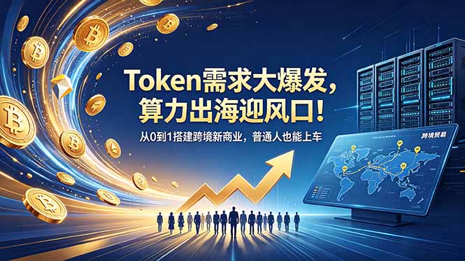 Token需求大爆发,算力出海迎风口!从0到1搭建跨境新商业,普通人也能上车云学当下-创业资源网-知予轻创网-资源整合-互联网创业课程云学当下