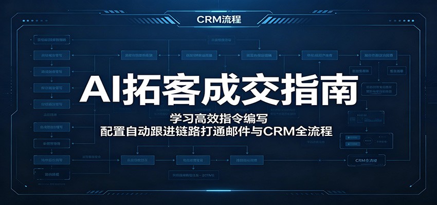 AI拓客成交指南:学习高效指令编写,配置自动跟进链路打通邮件与CRM全流程云学当下-创业资源网-知予轻创网-资源整合-互联网创业课程云学当下