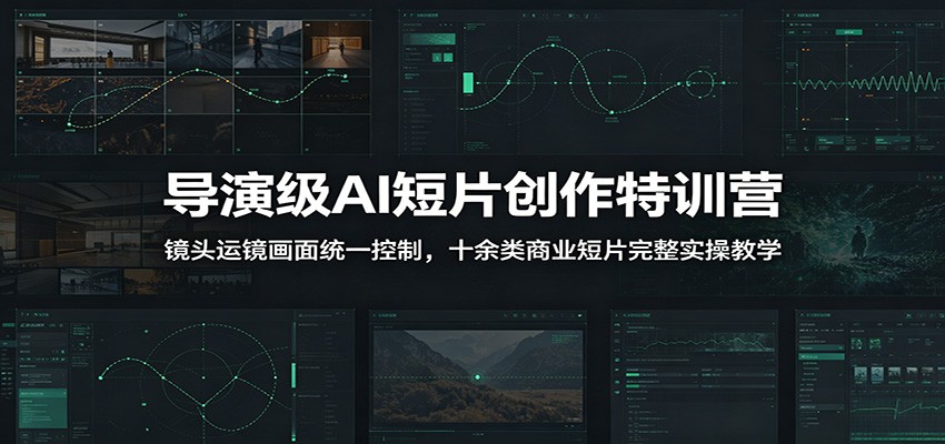 导演级AI短片创作特训营：镜头运镜画面统一控制，十余类商业短片完整实操教学(更新)云学当下-创业资源网-知予轻创网-资源整合-互联网创业课程云学当下