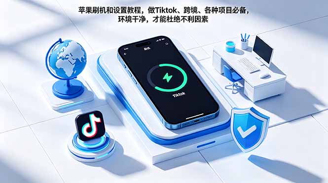 苹果刷机和设置教程，做Tiktok、跨境、各种项目必备，环境干净，才能杜绝不利因素云学当下-创业资源网-知予轻创网-资源整合-互联网创业课程云学当下