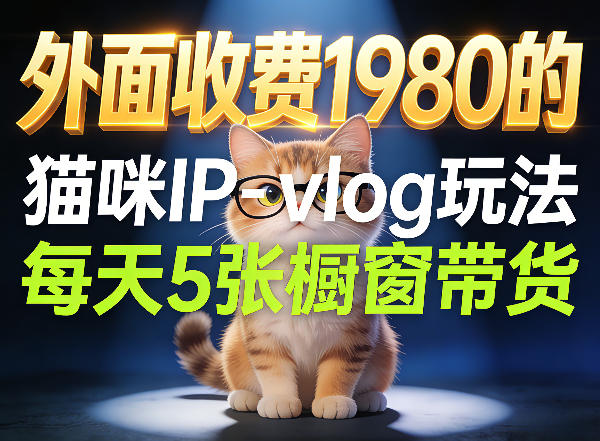 宠物赛道猫咪IP-vlog玩法，26条视频涨粉29W，每天5张橱窗带货拆解-云学当下
