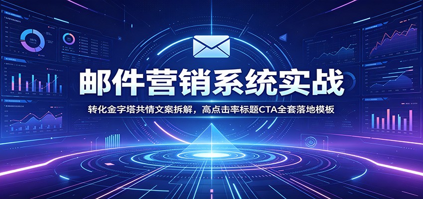 邮件营销系统实战：转化金字塔共情文案拆解，高点击率标题CTA全套落地模板云学当下-创业资源网-知予轻创网-资源整合-互联网创业课程云学当下
