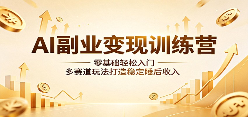 AI副业变现训练营：零基础轻松入门，多赛道玩法打造稳定睡后收入云学当下-创业资源网-知予轻创网-资源整合-互联网创业课程云学当下