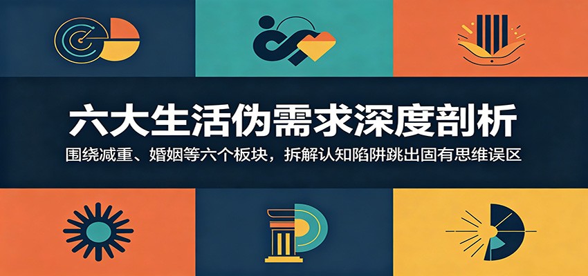 六大生活伪需求深度剖析：围绕减重、婚姻等六个板块，拆解认知陷阱跳出固有思维误区云学当下-创业资源网-知予轻创网-资源整合-互联网创业课程云学当下