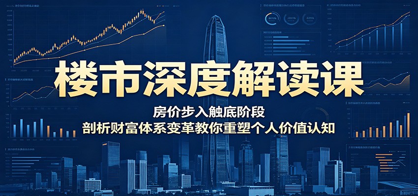 楼市深度解读课：房价步入触底阶段，剖析财富体系变革教你重塑个人价值认知云学当下-创业资源网-知予轻创网-资源整合-互联网创业课程云学当下