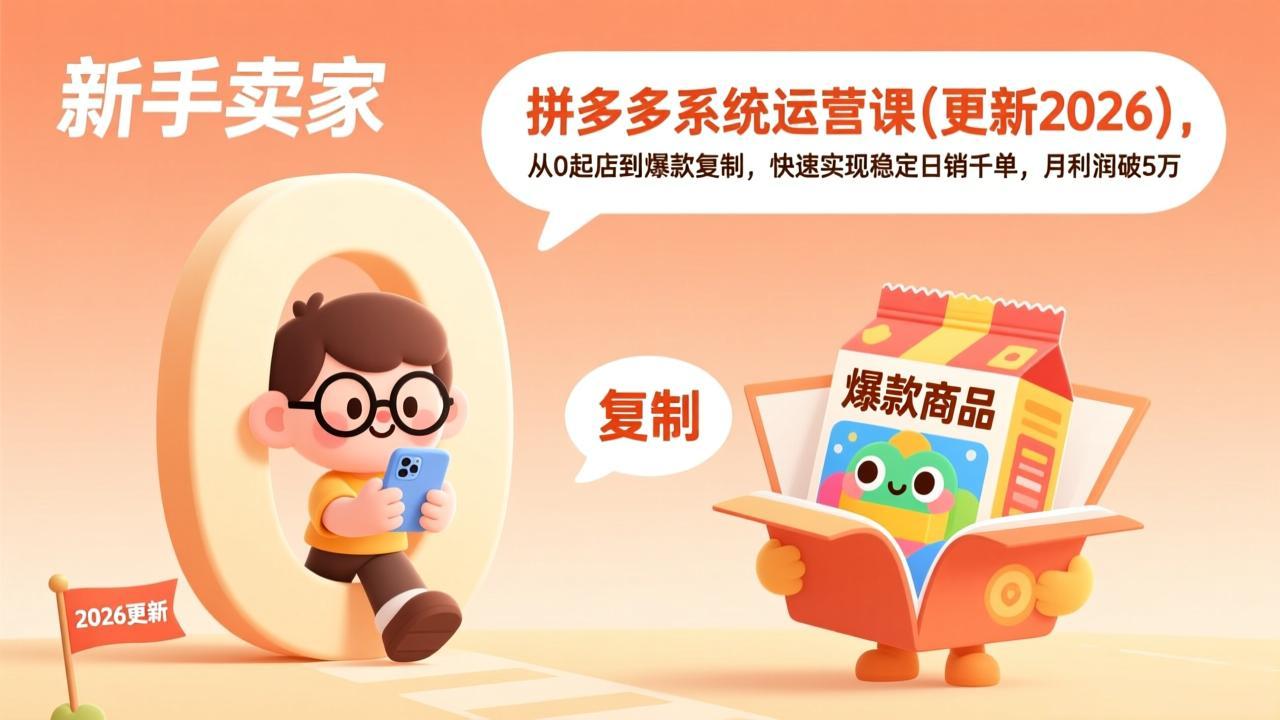 拼多多系统运营课(更新4月云学当下-创业资源网-知予轻创网-资源整合-互联网创业课程云学当下