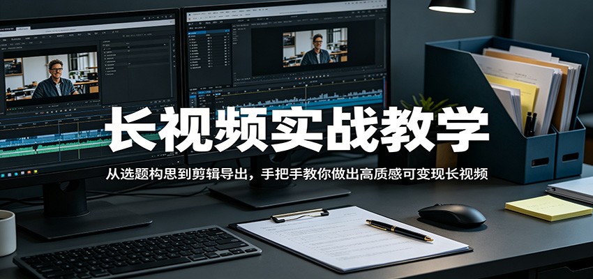 长视频实战教学，从选题构思到剪辑导出，手把手教你做出高质感可变现长视频云学当下-创业资源网-知予轻创网-资源整合-互联网创业课程云学当下