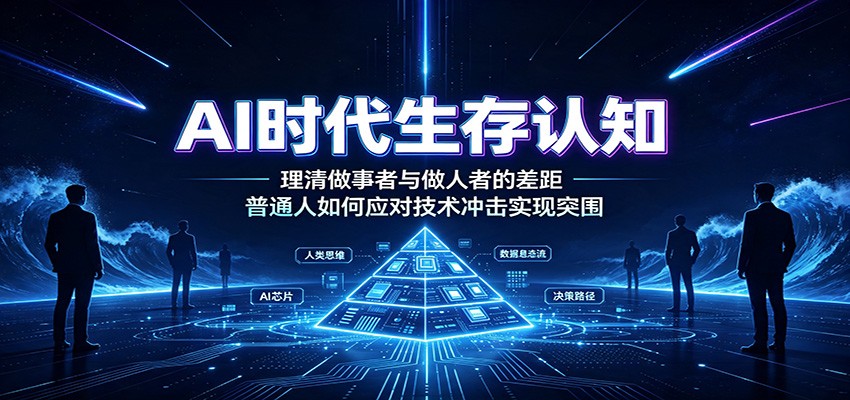 AI时代生存认知：理清做事者与做人者的差距，普通人如何应对技术冲击实现突围云学当下-创业资源网-知予轻创网-资源整合-互联网创业课程云学当下