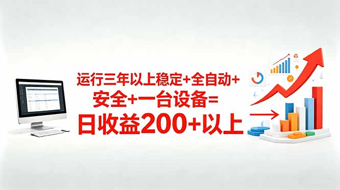 三年以上稳定+全自动+安全+一台设备=日收益200+云学当下-创业资源网-知予轻创网-资源整合-互联网创业课程云学当下