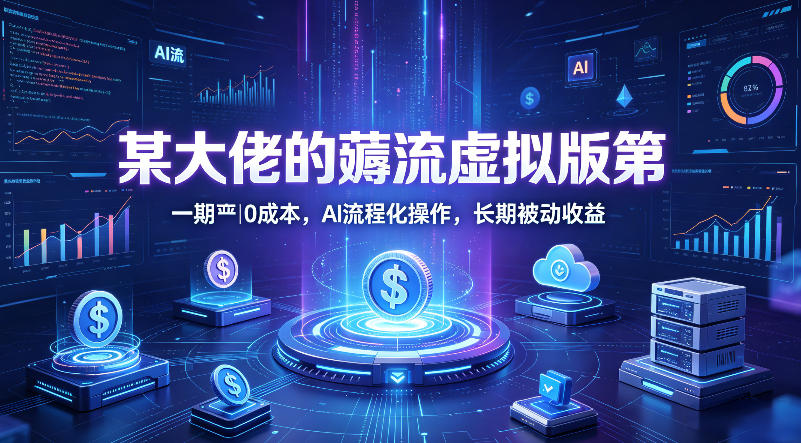 某大佬的薅流虚拟版第一期丨0成本，AI流程化操作，长期被动收益云学当下-创业资源网-知予轻创网-资源整合-互联网创业课程云学当下