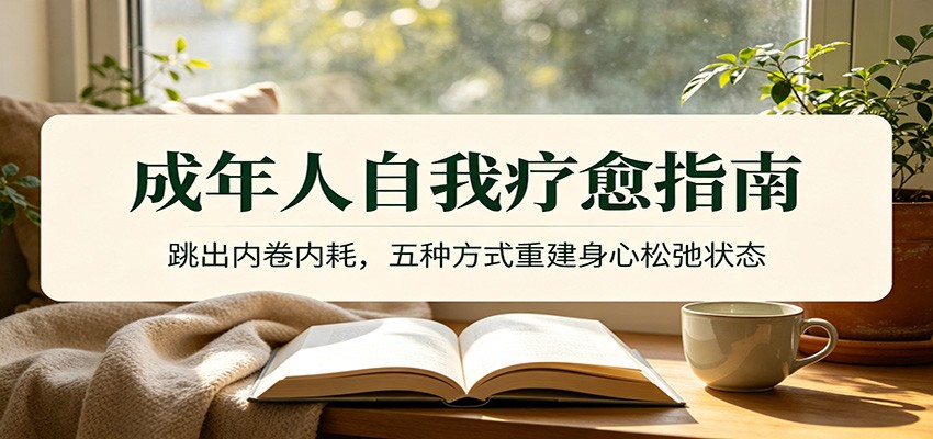 成年人自我疗愈指南：跳出内卷内耗，五种方式重建身心松弛状态云学当下-创业资源网-知予轻创网-资源整合-互联网创业课程云学当下