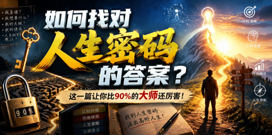 付费文章：如何找对人生密码的答案？这一篇让你比90%的大师还厉害！云学当下-创业资源网-知予轻创网-资源整合-互联网创业课程云学当下
