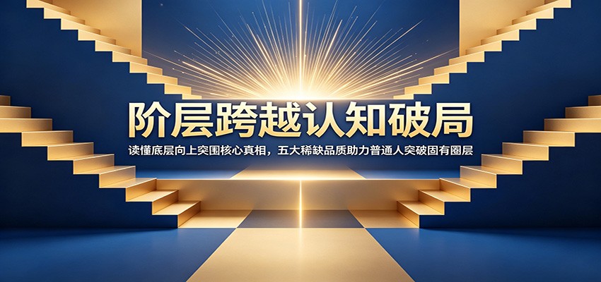 阶层跨越认知破局：读懂底层向上突围核心真相，五大稀缺品质助力普通人突破固有圈层云学当下-创业资源网-知予轻创网-资源整合-互联网创业课程云学当下