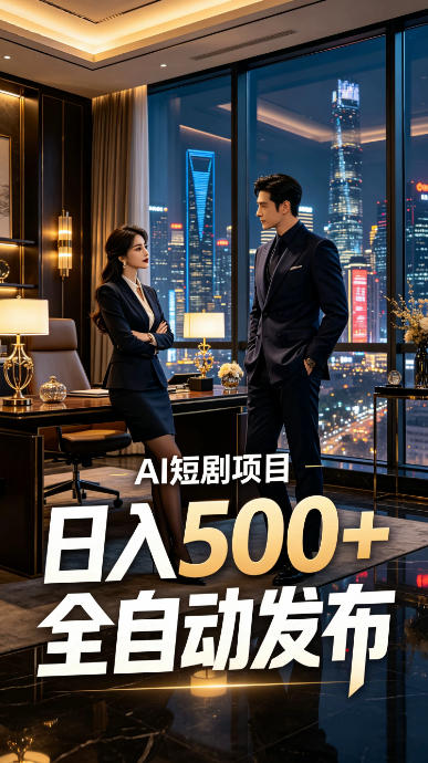 快手AI短剧自动发布，矩阵批量运营变现，轻资产副业项目，日入500+【揭秘】云学当下-创业资源网-知予轻创网-资源整合-互联网创业课程云学当下