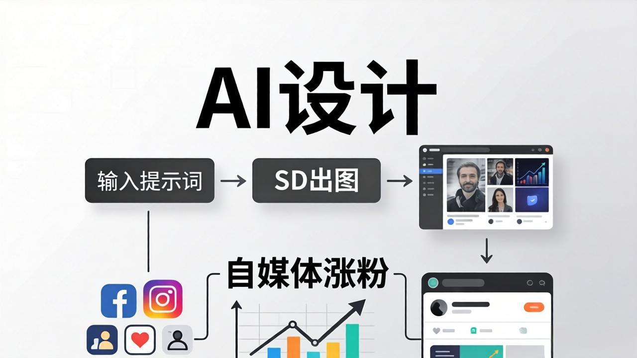 人人都是AI设计师：SD出图+自媒体涨粉一站教学，告别图文素材焦虑，AI设计让你轻松避开内卷云学当下-创业资源网-知予轻创网-资源整合-互联网创业课程云学当下
