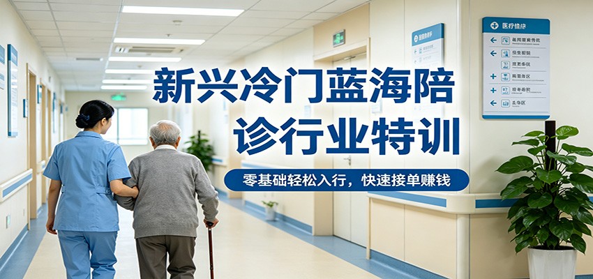 新兴冷门蓝海陪诊行业特训，零基础轻松入行，快速接单赚钱云学当下-创业资源网-知予轻创网-资源整合-互联网创业课程云学当下