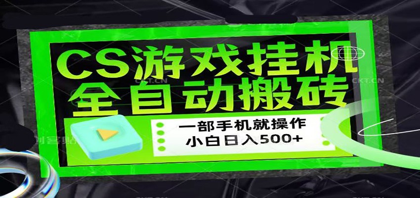 CSGO游戏挂机捡漏搬砖，超稳定的项目，带领1000+小白实现日入500+-云学当下