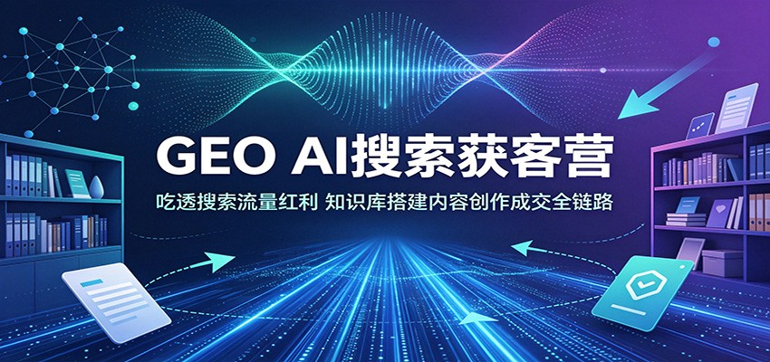 GEO AI搜索获客营:吃透搜索流量红利,知识库搭建内容创作成交全链路云学当下-创业资源网-知予轻创网-资源整合-互联网创业课程云学当下