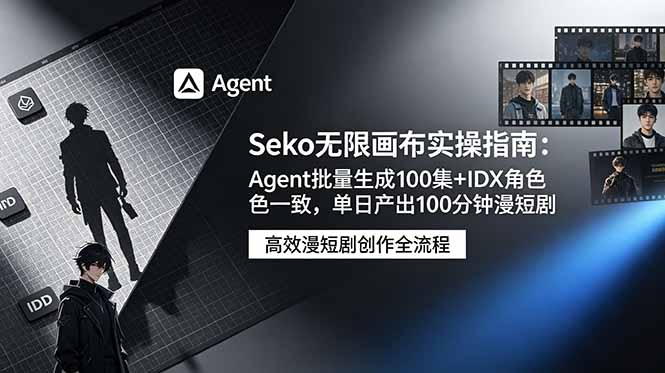 Seko无限画布实操指南:Agent批量生成100集+IDX角色一致,单日产出100分钟漫短剧云学当下-创业资源网-知予轻创网-资源整合-互联网创业课程云学当下
